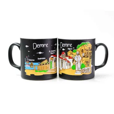 Demre Themed Customised Serigraphy Printed Ceramic Mug 82x90 mm - 6