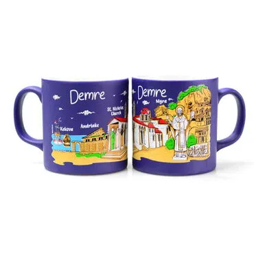 Demre Themed Customised Serigraphy Printed Ceramic Mug 82x90 mm - 7