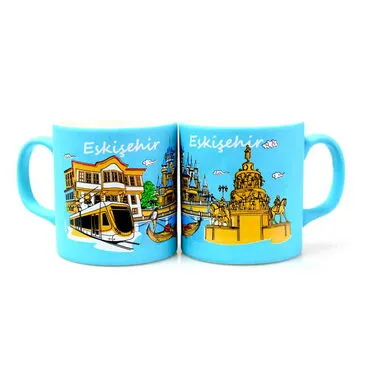 Toptan Eskişehir Temalı Seramik Renkli Baskılı Kupa 82x90 mm - 12