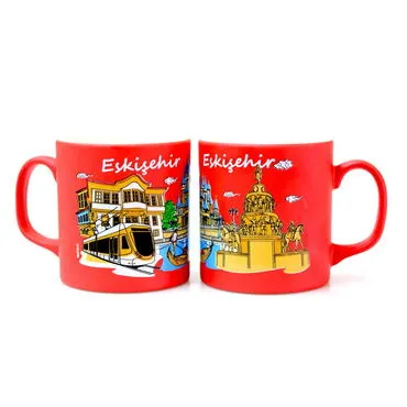 Toptan Eskişehir Temalı Seramik Renkli Baskılı Kupa 82x90 mm - 13