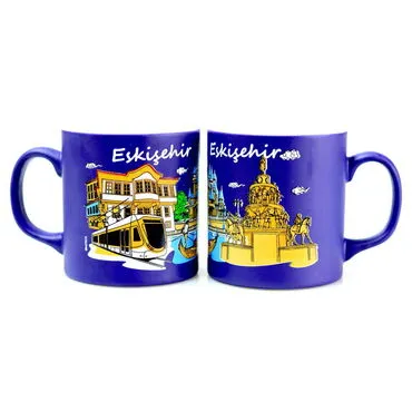 Toptan Eskişehir Temalı Seramik Renkli Baskılı Kupa 82x90 mm - 11