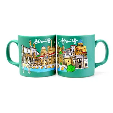 Sivas Themed Customised Serigraphy Printed Ceramic Mug 82x90 mm - 6