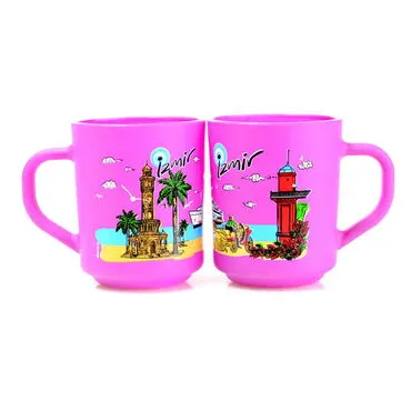 Izmir Themed Colored Glass Mug - 5