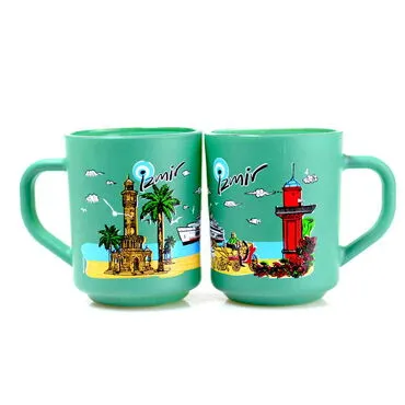 Izmir Themed Colored Glass Mug
