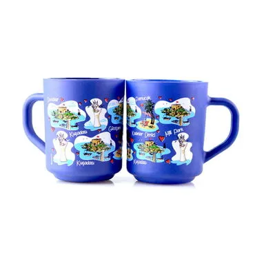 Kusadasi Themed Colored Glass Mug - 7