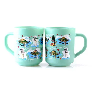 Kusadasi Themed Colored Glass Mug - 9
