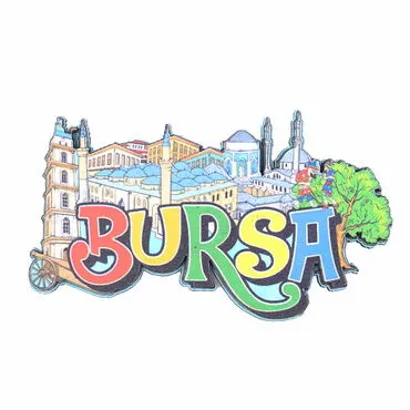 Bursa Themed Wooden Customised 2D Souvenir Fridge Magnet - 7