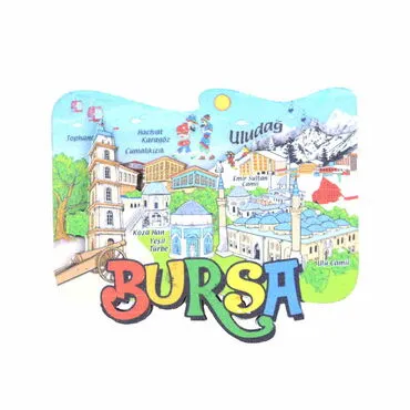 Bursa Themed Wooden Customised 2D Souvenir Fridge Magnet - 9