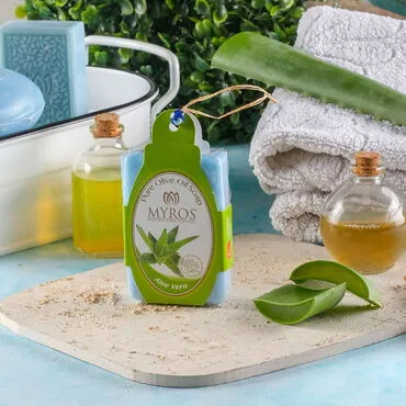 Toptan Aloe Vera İpli̇ Boncuklu Sabun