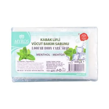 Toptan 100 Gr.d.dörtgen Menthol Esansli Kabak Li̇fli̇ Vücut Bakim Sabunu  - Standart - 6