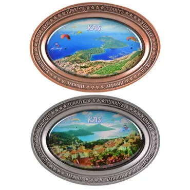 Toptan Kaş Temalı Myros Metal Oval Magnet - 2