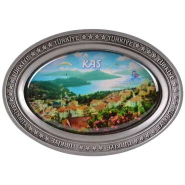 Toptan Kaş Temalı Myros Metal Oval Magnet - 3