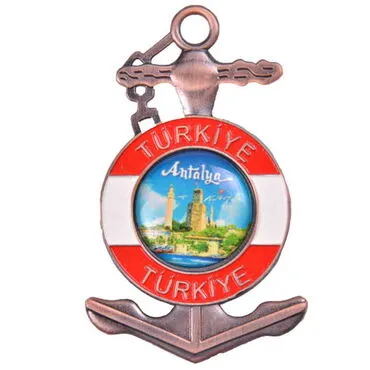 Toptan Antalya Temalı Myros Metal Çapa Magnet - 6