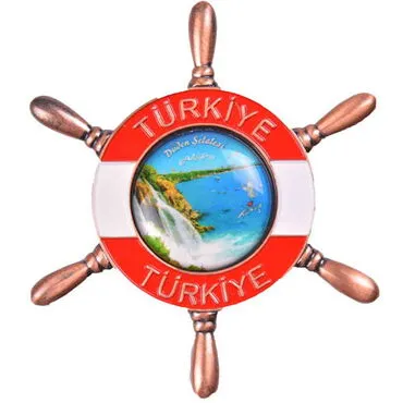 Toptan Antalya Temalı Myros Metal Dümen Magnet - 3