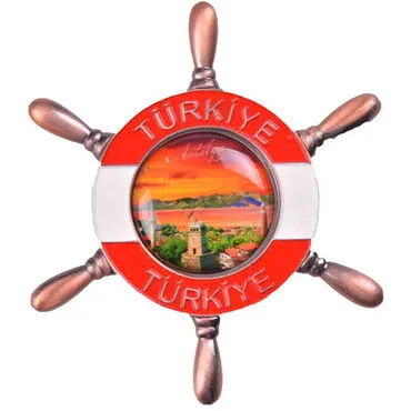 Toptan Antalya Temalı Myros Metal Dümen Magnet - 4
