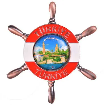 Toptan Antalya Temalı Myros Metal Dümen Magnet - 5