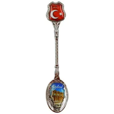 Ephesus Themed Collectible Souvenir Metal Tea Spon With Giftbox - 5