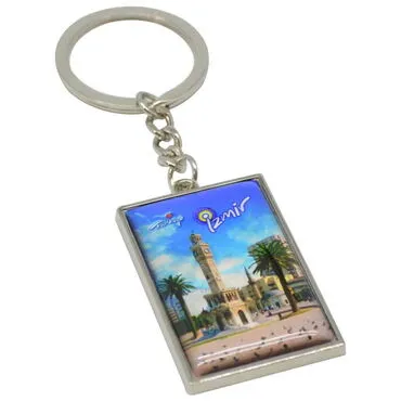 Izmir Themed Metal Rectangle Keychain 30x100 mm - 4