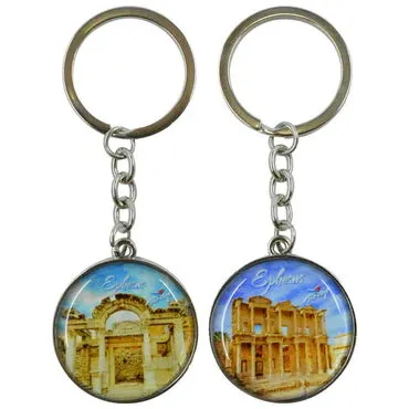 Toptan Efes Temalı Myros Metal Yuvarlak Anahtarlık 35x90 mm - 2