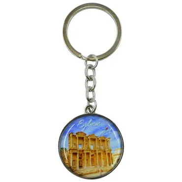 Toptan Efes Temalı Myros Metal Yuvarlak Anahtarlık 35x90 mm - 3