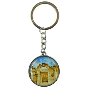 Toptan Efes Temalı Myros Metal Yuvarlak Anahtarlık 35x90 mm - 4