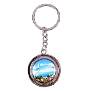 Fethiye Themed Metal Spinner Keychain 38x100 mm - 4