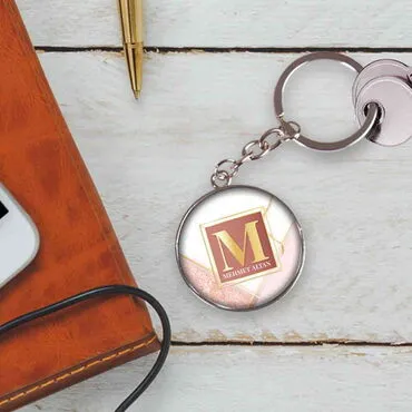 Metal Round Keychain 40x100 mm - 4