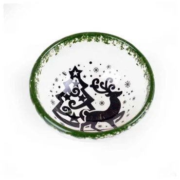Christmas Themed Christmas Themed Turkish Ceramic Bowl Set Of 3 pcs - Standart - 2