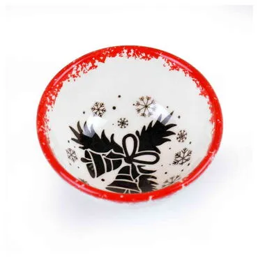 Christmas Themed Christmas Themed Turkish Ceramic Bowl Set Of 3 pcs - Standart - 6