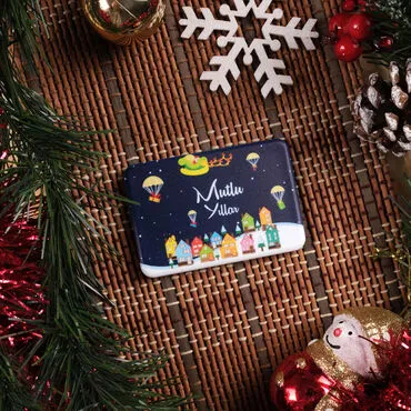 Christmas Themed Customised UV Printed Plastic Base Rectangle Fridge Magnet 80x50 mm - 8