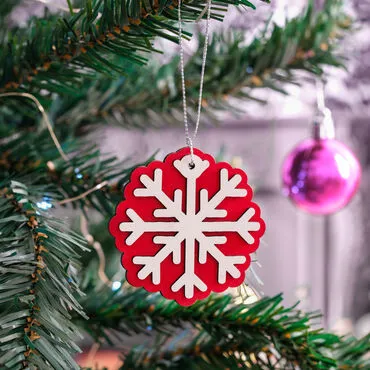 Christmas Themed Five Christmas Tree Ornament - Standart - 2