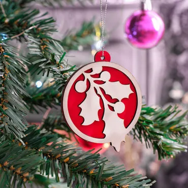 Christmas Themed Five Christmas Tree Ornament - Standart - 3