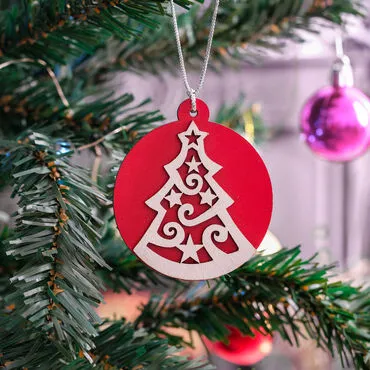 Christmas Themed Five Christmas Tree Ornament - Standart - 4