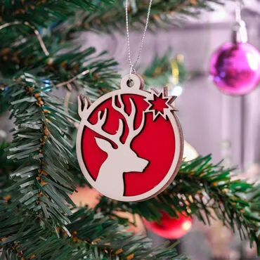 Christmas Themed Five Christmas Tree Ornament - Standart - 6