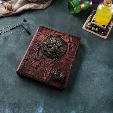 Toptan Kartal Temalı Küçük Boy Deri Defter