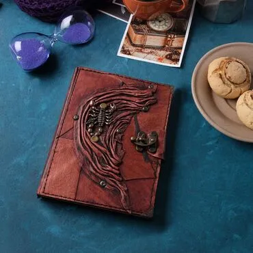 Toptan Akrep Temalı Orta Boy Deri Defter