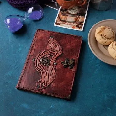 Elephant Themed Medium Leather Notebook