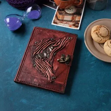 Toptan Yarasa Temalı Orta Boy Deri Defter