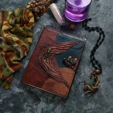 Toptan Keçi Temalı Büyük Boy Deri Defter