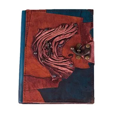 Toptan Kertenkele Temalı Büyük Boy Deri Defter - Standart - 2