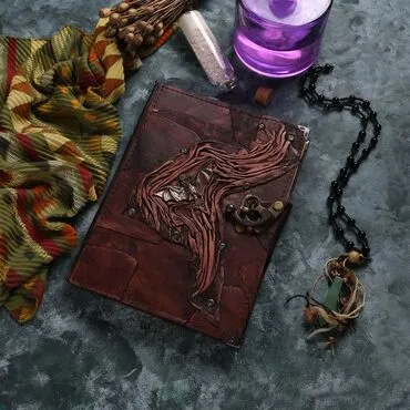 Toptan Yarasa Temalı Büyük Boy Deri Defter