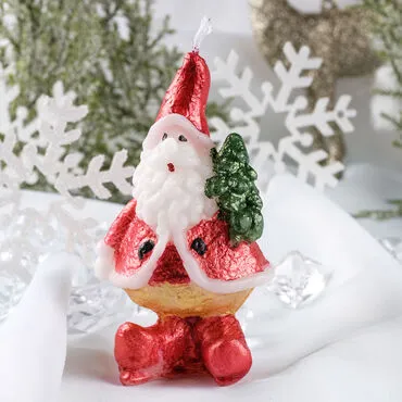 Santa Claus Candle Number 3 Design