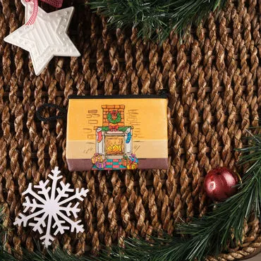 Christmas Themed Turkish Woven Wallet  113x80x8 mm - 4