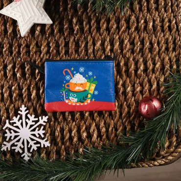 Christmas Themed Turkish Woven Wallet  113x80x8 mm - 7