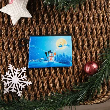 Christmas Themed Turkish Woven Wallet  113x80x8 mm - 8