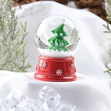 Christmas Themed Polyester Hybrid Snow Ball 45 mm - 6