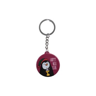 Christmas Themed Customised UV Printed Plastic Base Square Keyring 38x100 mm - 4