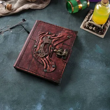Cat Themed Small Leather Notebook - 2