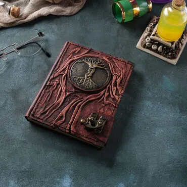 Trend Design Themed Small Leather Notebook - 5