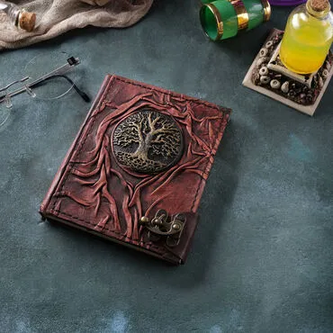 Trend Design Themed Small Leather Notebook - 10